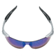 MCR Safety IA128B IA1 Series Safety Glasses, Extremely Flexible Temples, Non-Slip Temples and Soft TPR Nose Piece, Blue Diamond Mirror, One Size, IA128B