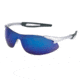 MCR Safety IA128B IA1 Series Safety Glasses, Extremely Flexible Temples, Non-Slip Temples and Soft TPR Nose Piece, Blue Diamond Mirror, One Size, IA128B
