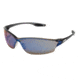 MCR Safety Law LW2 Series Safety Glasses, Soft Secure TPR Nose Piece and Temple Inserts, Blue Mirror, One Size, LW218