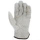 MCR Safety Leather Drivers Work Gloves, CV Grade Grain Leather Patch Palm Split Leather Back and Keystone Thumb, Beige, Medium, 32055M
