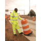MCR Safety Luminator Hi-Vis Insulated Jacket, Attached Drawstring Hood, Silver Reflective Stripes, Fluorescent Orange, XL, BMRCL3LXL, Fluorescent Orange, XL, BMRCL3LXL