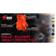 MCR Safety Ninja Alchemy Work Gloves, 15 Gauge Nylon Shell, Fully Double Coated with PVC, TPR Back of Hand Impact Protection, 14in Gauntlet Cuff, Orange, Medium, N2658HVOM
