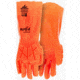 MCR Safety Ninja Alchemy Work Gloves, 15 Gauge Nylon Shell, Fully Double Coated with PVC, TPR Back of Hand Impact Protection, 14in Gauntlet Cuff, Orange, Medium, N2658HVOM