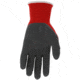 MCR Safety Ninja Flex Work Gloves, 15 Gauge Nylon Shell, Latex Coated Palm and Fingertips, Gray/Red, Medium, N9680M