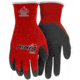 MCR Safety Ninja Flex Work Gloves, 15 Gauge Nylon Shell, Latex Coated Palm and Fingertips, Gray/Red, Medium, N9680M