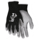 MCR Safety NXG Work Gloves, 15 Gauge Nylon Shell, PU Palm and Fingertips, Gray/Black, X - Large, 96695XL