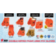 MCR Safety PVC Coated Insulated Work Gloves, Single Dipped Hi-Vis Smooth PVC, Foam Lined, Protective Safety Cuff, Orange/White, Large, 6710FS