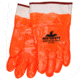 MCR Safety PVC Coated Insulated Work Gloves, Single Dipped Hi-Vis Smooth PVC, Foam Lined, Protective Safety Cuff, Orange/White, Large, 6710FS