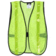 MCR Safety S220R Florescent Mesh Safety Vest, 13/8in Reflective Stripes, Lightweight Poly Mesh, Non-ANSI Rated, Fluorescent Lime, One Size, S220R