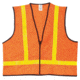 MCR Safety Safety Vest, Class 2, 1 3/8in Reflective Stripes, Zipper Front, 2 Inside Pockets, Fluorescent Orange, 4X, VA221RX4