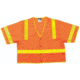 MCR Safety Safety Vest, Class 3 Solid, 2in Vinyl Reflective, Snap Closure, 2 outer 2 Inner Pockets, Fluorescent Orange, 2X, CL3SOVX2