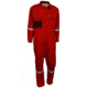 MCR Safety Summit Breeze Flame Resistant Coverall, 7oz Cotton, Long Sleeve Coverall with Vented Underarms and Back, 1in Silver Reflective Stripes, CAT 2, Red, 201446, SBC201446