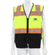 MCR Safety SURVCL2LSM Hi Vis Reflective Safety Vest, ANSI Type R Class 2, Mesh with 3in Silver Stripes, Trimmed with Silver Reflective, Zipper Front Closure, Fluorescent Lime, M, SURVCL2LSM