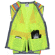 MCR Safety SURVCL2LX2 Hi Vis Reflective Safety Vest, ANSI Type R Class 2, Mesh with 3in Silver Stripes, Trimmed with Silver Reflective, Zipper Front Closure, Fluorescent Lime, 2X, SURVCL2LX2