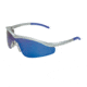 MCR Safety T1 Series Safety Glasses, Hybrid Temple Design, Blue Diamond Mirror, One Size, T1148B