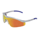 MCR Safety T1 Series Safety Glasses, Hybrid Temple Design, Fire Mirror, One Size, T114R
