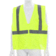 MCR Safety VCL2MLPL Hi Vis Reflective Safety Vest, ANSI Type R Class 2, Mesh with 2in Silver Stripes, Hook and Loop Front Closure, Limited Flammability, Fluorescent Lime, L, VCL2MLPL