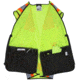 MCR Safety WCCL2MLSZM Hi Vis Reflective Safety Vest, ANSI Type R Class 2, 4in Silver Stripes, Zipper Front Closure, Fluorescent Lime, M, WCCL2MLSZM