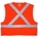 MCR Safety XCL2MOX4 Hi Vis Reflective Safety Vest, ANSI Type R Class 2, Mesh with 2in Silver Stripes, Breakaway Design with Hook and Loop Closures, Fluorescent Orange, 4X, XCL2MOX4