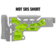 MDT Rubber Short Buttstock Dampeners, SRS, Green, 106921-GRN