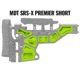MDT Rubber Short Buttstock Dampeners, SRS-X Elite, Green, 106919-GRN