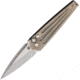 Medford Auto Nosferatu Button Lock Automatic Folding Knife, 3.5in, S45VN Stainless, Satin Finish, Tumbled Finish Titanium Handle, MDNATQ01TMTS
