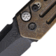 Medford Auto Nosferatu Button Lock S35 Automatic Folding Knife, 3.5in, S35VN, Black DLC Coated Blade, Bronze PVD Coated Titanium Handle, MKNAPQ-36A1-TPCP