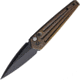 Medford Auto Nosferatu Button Lock S35 Automatic Folding Knife, 3.5in, S35VN, Black DLC Coated Blade, Bronze PVD Coated Titanium Handle, MKNAPQ-36A1-TPCP