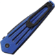 Medford Auto Nosferatu Button Lock S35 Automatic Folding Knife, 3.5in, S35VN, Black DLC Coated Blade, Blue Anodized Titanium Handle, MKNAPQ-37A2-TPCP