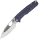 Medford Infraction Framelock Folding Knife, 3.5in Tumbled Finish S35Vn SS Blade, Blue Anodized Titanium Handle, Thumb Pull, Pocket Clip, Watertight Storage Case, MK031ST-37A2