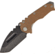 Medford Praetorian G Coyote Tan Folding Knife,3.75in,D2 Tool Steel,Drop Point Tanto,Coyote Tan,G10 Handle MD40