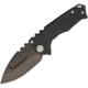 Medford Praetorian G S35VN Folding Knife, 3.25in Black Pvd Coated S35Vn SS Drop Point, Black G10 Handle With Black Titanium Back Handle, Glass Breaker, Water Tight Case, MK028SPD-08PV