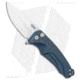 Medford Smooth Criminal Plunge Folding Knife, 3.00in, CPM S35VN Stainless Steel, Drop Point Blade, Aluminum Blue Handle, Gray/Blue, 7.00in, BHQ-99138