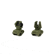 Meprolight Flip-Up Front and Rear Tritium Sight Set, 4 Rear Dots, OD Green, 403800