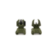 Meprolight Flip-Up Front and Rear Tritium Sight Set, 4 Rear Dots, OD Green, 403800