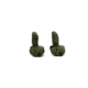 Meprolight Flip-Up Front and Rear Tritium Sight Set, 4 Rear Dots, OD Green, 403800