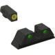 Meprolight Hyper-Bright - Highly Visible Day/Night Self-Illuminated Sights, CZ Shadow 2, Phosphorescent Yellow Front, Green Rear, Black, 477873121, 477873121