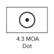 Meprolight M21 1x30mm Reflex Sight, 4.3 MOA Dot Reticle, Black w/Dust Cover M21-D4