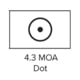 Meprolight M21 1x30mm Reflex Sight, 4.3 MOA Dot Reticle, Black w/Dust Cover M21-D4, 0626210