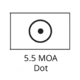Meprolight M21 1x30mm Reflex Sight, 5.5 MOA Dot Reticle, Black w/Dust Cover M21-D5