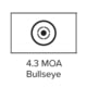 Meprolight M21 1x30mm Reflex Sight, Bullseye Reticle, Black w/Dust Cover M21-B, 0626110