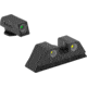 Meprolight Tru-Dot Night Sight Set for Glock 10mm &amp; 45 ACP, Green Front/Yellow Rear, 10222Y, 102223201