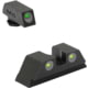 Meprolight Tru-Dot Night Sight Set for Glock 9mm, .357 Sig, .40 S&amp;W, &amp; .45 GAP, Green Front/Yellow Rear, 10224Y, 102243201