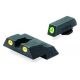 Meprolight Tru-Dot Night Sight Set for Glock G26 &amp; G27, Green Front/Yellow Rear, 10226Y, 102263201