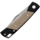 Mercury LUC Folding Knife, 4.13in Closed, 3.13in Stonewash Elmax Steel Clip Point Blade, Black Anodized Aluminum Handle w/ Natural Micarta Inlay, MY 9LUCEXSWALCN-C