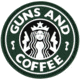 Merica Life Guns and Coffee PVC Patch, OD Green, 2.4, GAC-GRN