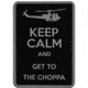 Merica Life Keep Calm and Get to the Choppa PVC Patch, Black and Gray, 2 x 3, CHOPPA-GREY