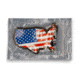 Merica Life Map US Flag Patch, Red/White, 3.25x2, MAP-US