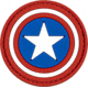 Merica Life Star Shield PVC Patch, Red/White/Blue, 3, CA-SHEILD