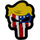 Merica Life Trumpinator Skull US Flag Patch, 2x2in, TRUMP-SKULL